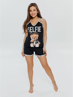 Стеша пижама женская (черный) - Lovetex фото 21