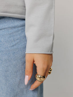 Женский лонгслив из футера 2-х нитки серебристый ВК-25 (61)