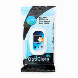 Влажные салфетки OptiClean, для экранов, 90 шт.