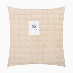 Наволочка декоративная Этель цвет бежевый 43×43 см, велсофт, полиэстер