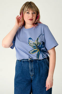 Арт. 3-1151 Футболка женская 50-58 (5 шт) Цвет:сиреневый - Калинка фото 10