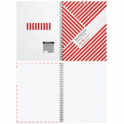 Цена за 2 шт. Тетрадь общая с пластиковой обложкой на спирали ErichKrause Red Concept, А4, 80 листов, клетка фото 2