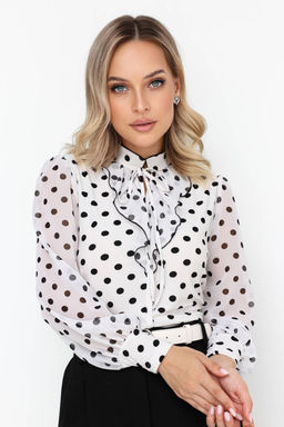 Блузка женская 7080/01/Молочный - Rise фото 4