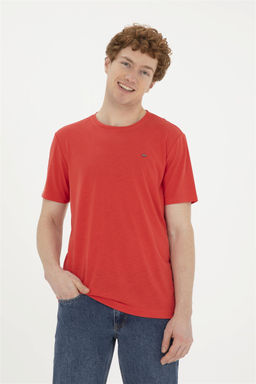 Мужская красная базовая футболка - U.s. polo assn фото 3