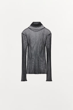 FINE KNIT HIGH NECK TOP - Zara фото 12