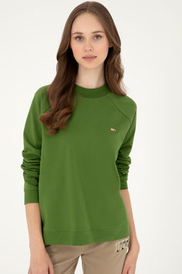 Женский зеленый свитшот Неожиданная скидка в корзине - U.s. polo assn фото 3