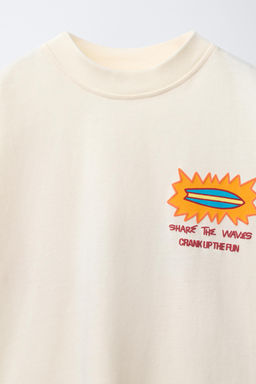 CAMISETA ESTAMPADA SURF / Crudo - Zara фото 9