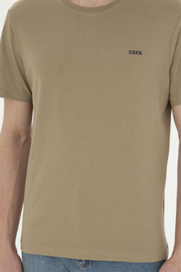 Футболка мужская U.S. Polo Assn хлопок цвета хаки  фото 6