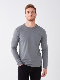 Bisiklet Yaka Uzun Kollu Erkek Ti??rt