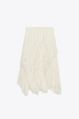 ZW COLLECTION COTTON GAUZE SKIRT - Zara фото 6