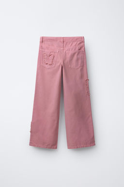 WIDE-LEG JEANS WITH EMBROIDERED BUTTERFLIES - Zara фото 2