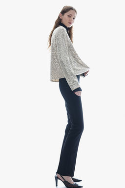 Sequined turtleneck top - H&m фото 3