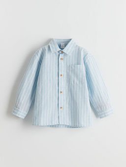 Uzun Kollu ?izgili Erkek ?ocuk G?mlek