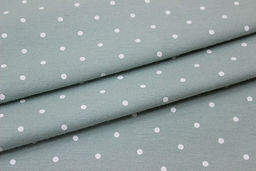 Теплый хлопок Редкий (4мм) горох цв.св.голубой мох, ш.1.49м, хлопок-100%, 160гр/м.кв - Купава фото 4