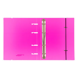 Expert Complete PRISMA NEON Папка-обложка для сменного тетрадного блока на 4 кольцах A5+ 700 мкм 20 мм эффект 3D 1 шт. d - 20 мм розовый EC21140013