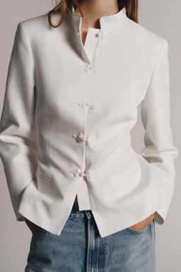 BLAZER PEPLUM ALAMARES ZW COLLECTION / Blanco roto - Zara фото 2