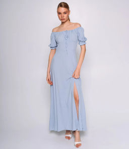 Платье #ОКТ035002, голубой