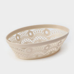 Цена за 3 шт. Корзинка для хлеба и фруктов Альтернатива «Кружево», пластик, 23×17×6.5 см, МИКС