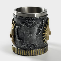 Кружка «Панк.Череп. Хэллоуин», 400 мл, нержавеющая сталь, серебристая