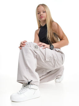 Брюки парашюты серые для подростков и детей 33-7492 св.серый - Mini maxi фото 8