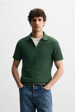 QUARTER-ZIP POLO SHIRT - Zara фото 25