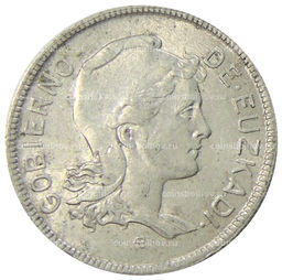 Монета 2 песеты 1937 года Испания (Эускади)