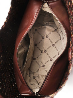 LACCOMA сумка СУ1053-0-мультицвет коричневый эко кожа хлопок фото 5