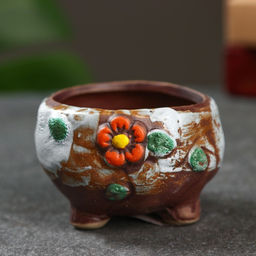 Цена за 2 шт. Горшок "Бочонок" 5х5х5см МИКС