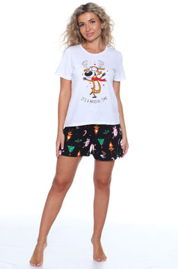Женский хлопковый костюм с шортами