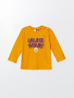 Bisiklet Yaka Uzun Kollu Galatasaray Bask?l? Erkek Bebek Pijama Tak?m? - Waikiki фото 2