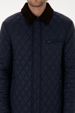 Erkek Lacivert Mont Sepette S_rpriz _ndirim