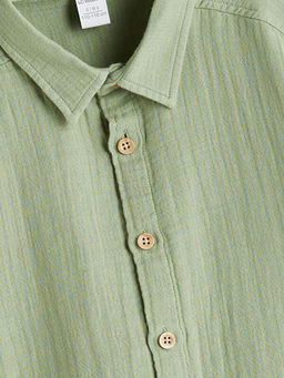 Basic Pamuklu Erkek ?ocuk G?mlek