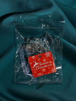 Цена за 2 шт. Ёлочная игрушка Зимнее волшебство. Льдинка гроздь кристалл, 182.5 см, прозрачный фото 6