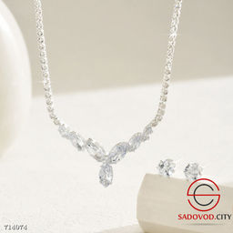 Комплект колье и серьги гвоздики бижутерия вечерняя - Bruno фото 3