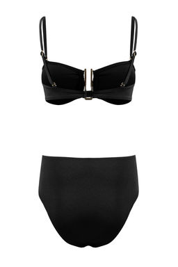 Siyah Straplez Kapl? Aksesuar Detayl? Yuksek Bel Regular Bikini Tak?m? TBESS26BT00026 - Trendyolmilla фото 6