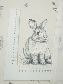 Бязь Кролики с клевером цв.св.бежево-серый, ш.1.5м, хлопок-100%, 135гр/м.кв - Купава фото 5