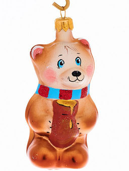 Елочное украшение Мишка с бочонком НП-2667