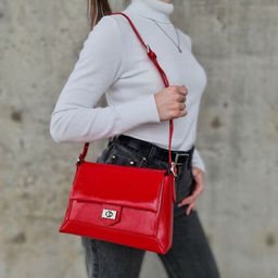 Женская кожаная сумка через плечо 0050-2