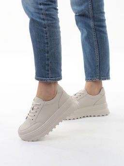 03-YC282-2 BEIGE Кроссовки женские (натуральная кожа) - Фабричный китай фото 2