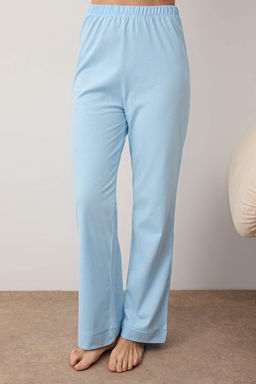 Mavi %100 Pamuklu Cep ve Mansetli Orme Pijama Tak?m? THMAW26PT00230 - Trendyolmilla фото 3