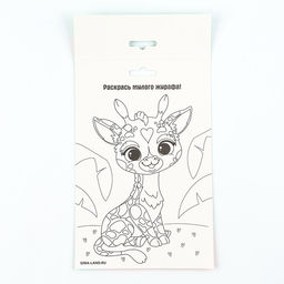 Цена за 2 шт. Аппликация форменными стикерами «Милый жирафик», набор для творчества, стикерная мозаика