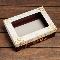 Цена за 5 шт. Коробка складная, крышка-дно, с окном Merry Christmas 24 х 17 х 8 см - UPAK LAND фото 2