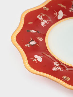 Тарелка Доляна Доляна Сказочные истории, d=25, h=2 см, стекло, белая, красная