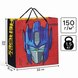 Пакет подарочный крафт Autobot Heroes, 22?22?11 см, Трансформеры