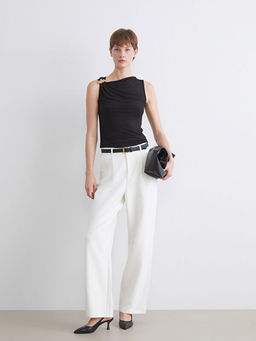 Kay?k Yaka B?zg?l? Bluz