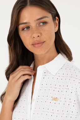 U. S. Polo Assn / Женская белая трикотажная рубашка - U.s. polo assn фото 2