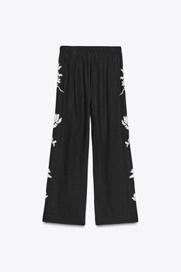 ZW COLLECTION BEADED EMBROIDERY TROUSERS - Zara фото 6