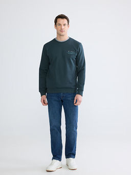 Bisiklet Yaka Erkek Kal?n Sweatshirt