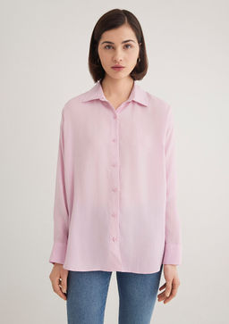 Lux Touch Pembe Modal Gomlek - Mavi фото 4