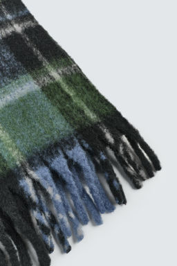 BRUSHED CHECK SCARF - Zara фото 5
